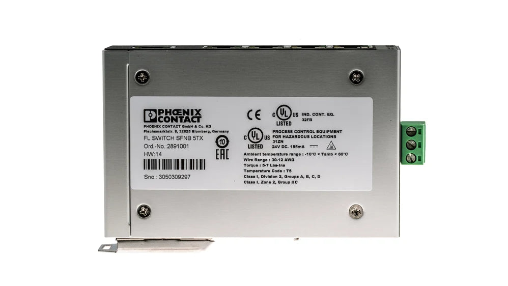 *NEW* 2891001 Phoenix Contact - Industrial Ethernet Switch - FL SWITCH SFNB 5TX - Robot Hub