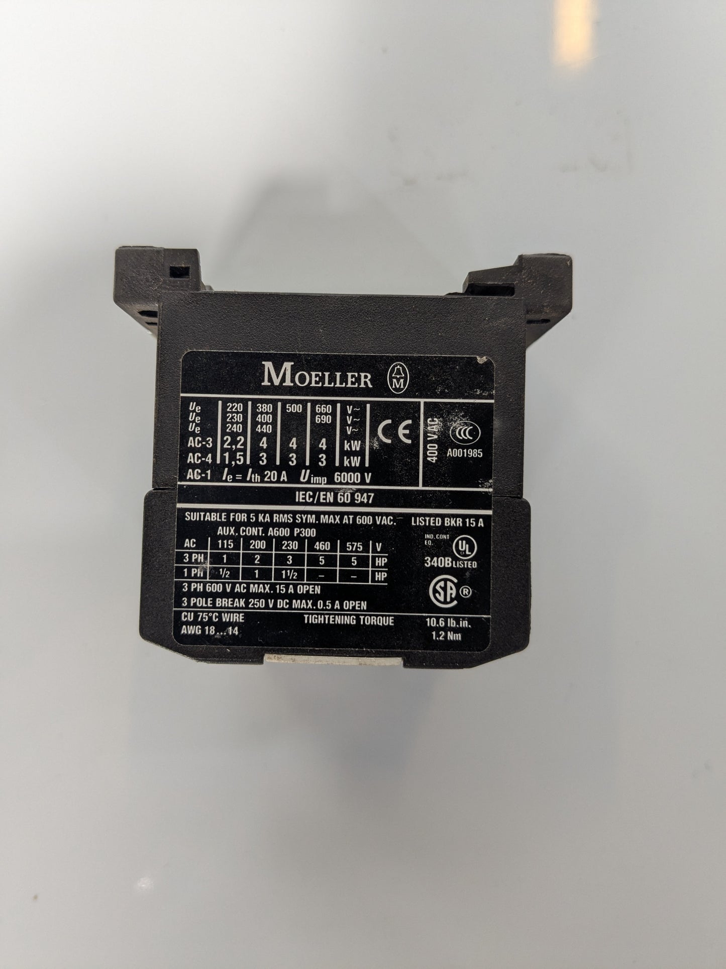 *USED* DIN Rail Panel Mount Contactor, 3PST-NO, 400V, 4kW - DILEM-10(230V50HZ,240V60HZ) - Robot Hub