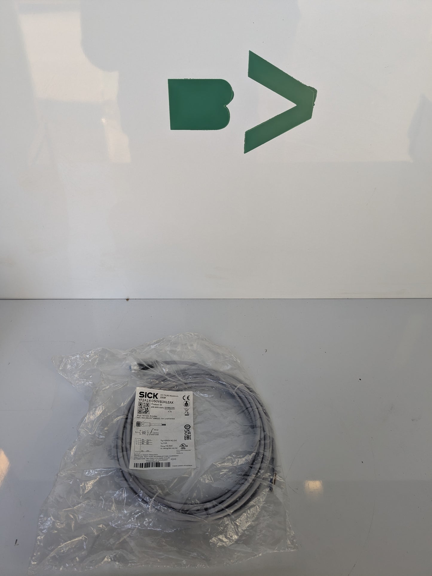 *NEW* SICK Straight Female 4 way M12 to 4 way Unterminated Sensor Actuator Cable, 5m - Robot Hub