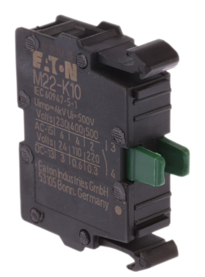 *NEW* Eaton M22 Series Contact Block for Use with N(S)1(-4) Series, NZM1(-4) Series, PN1(-4) Series, 500V, 1 NO - Robot Hub
