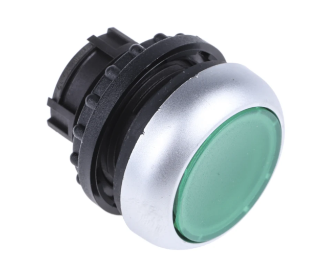 *NEW* Eaton RMQ Titan M22 Series Green Illuminated Momentary Push Button Head - Robot Hub