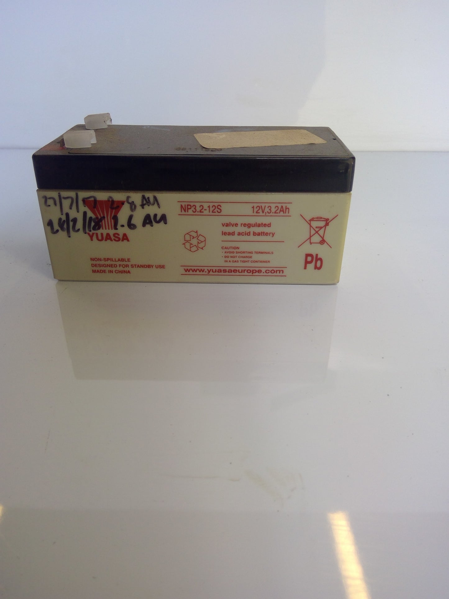 *USED* Yuasa NP3.2-12S VRLA Battery 12V 3.2Ah - Robot Hub