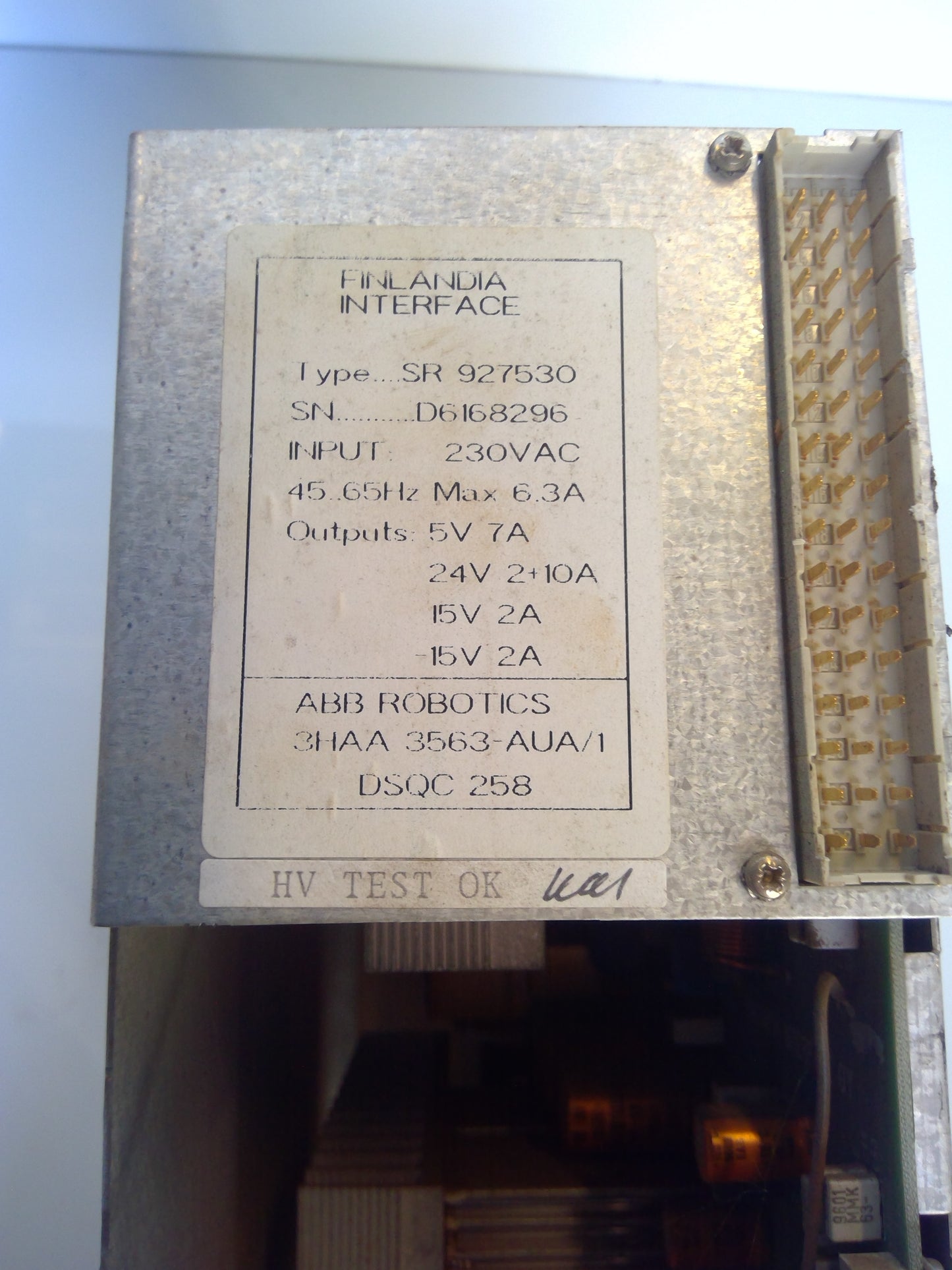 *USED* ABB Robotics Finlandia Interface Supply SR 927530 Module - Robot Hub