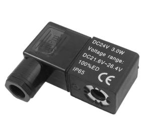 *NEW* AIRTAC DC24V 3.0W Solenoid Coil Voltage Range DC21.6V 26.4V + Connector - Robot Hub