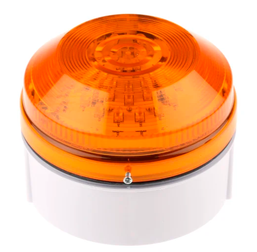 *NEW* Moflash LED195 Series Amber Flashing Beacon, 20 → 30 V ac/dc, Surface Mount, Wall Mount, LED Bulb, IP65 - Robot Hub