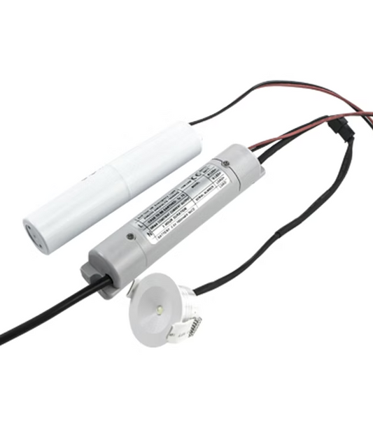 *NEW* Lumineux Woodhead LED Emergency Downlight Open Area Self-Test 3W 6000K White - Robot Hub