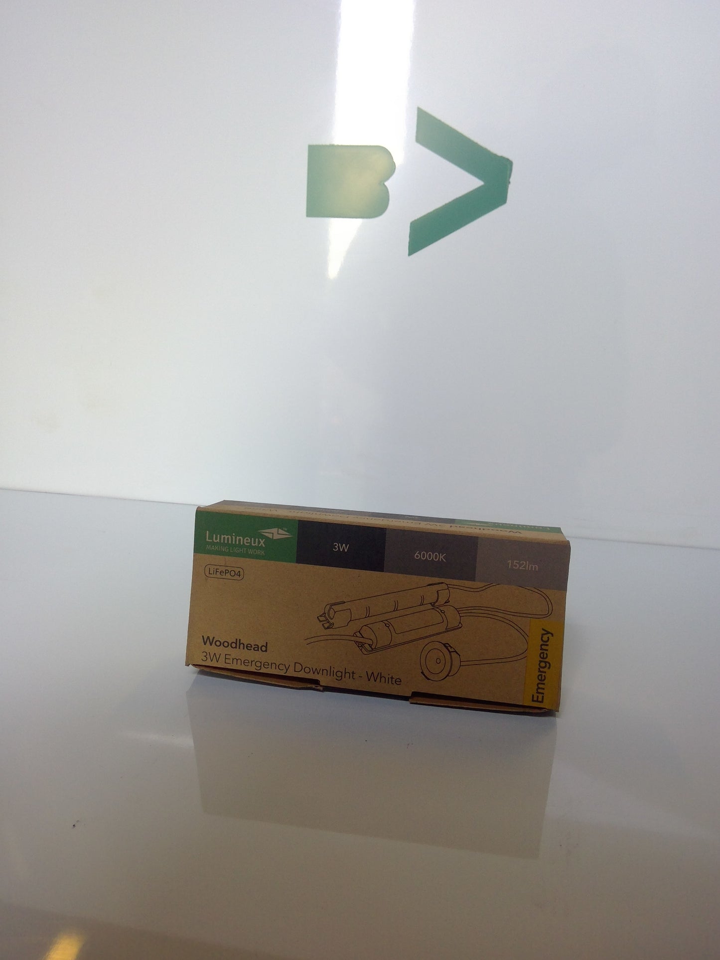 *NEW* Lumineux Woodhead LED Emergency Downlight Open Area Self-Test 3W 6000K White - Robot Hub